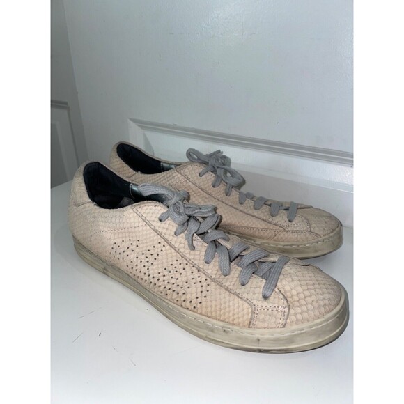 P448 John Women’ Low Top Leather Sneaker size 39/ US 8.5 - Picture 3 of 11